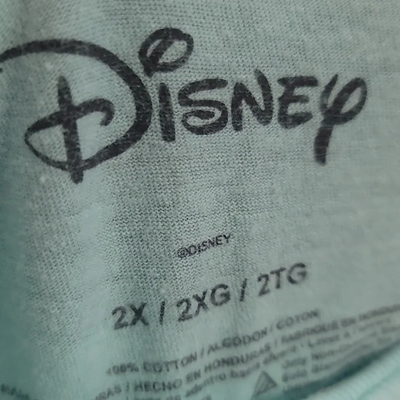 Disney Mickey Mouse mint green tropical floral print t shirt tee unisex 2x - Picture 2 of 3